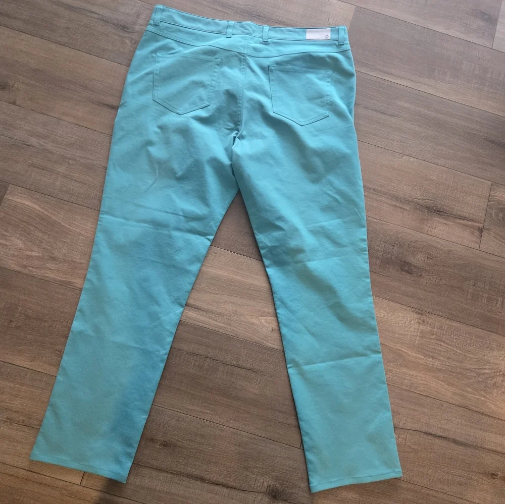 Peter Millar Teal Straight Golf Pants 38/30 NEW